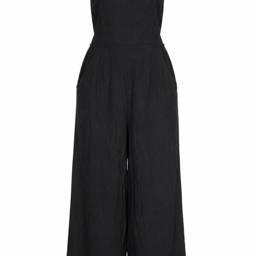 Nasty Gal Women's Black Wide-Leg Jumpsuit Size 8