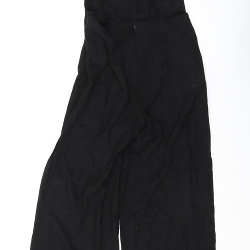 Nasty Gal Women's Black Wide-Leg Jumpsuit Size 8