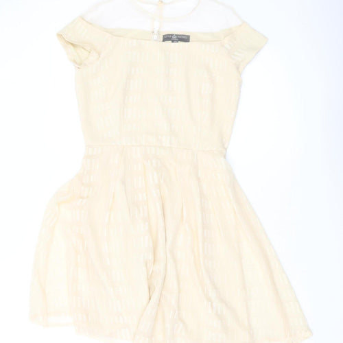 Little Mistress Women's Ivory A-Line Dress, Size 8