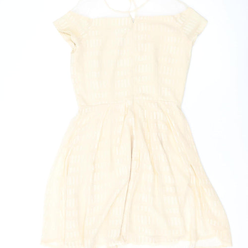 Little Mistress Women's Ivory A-Line Dress, Size 8