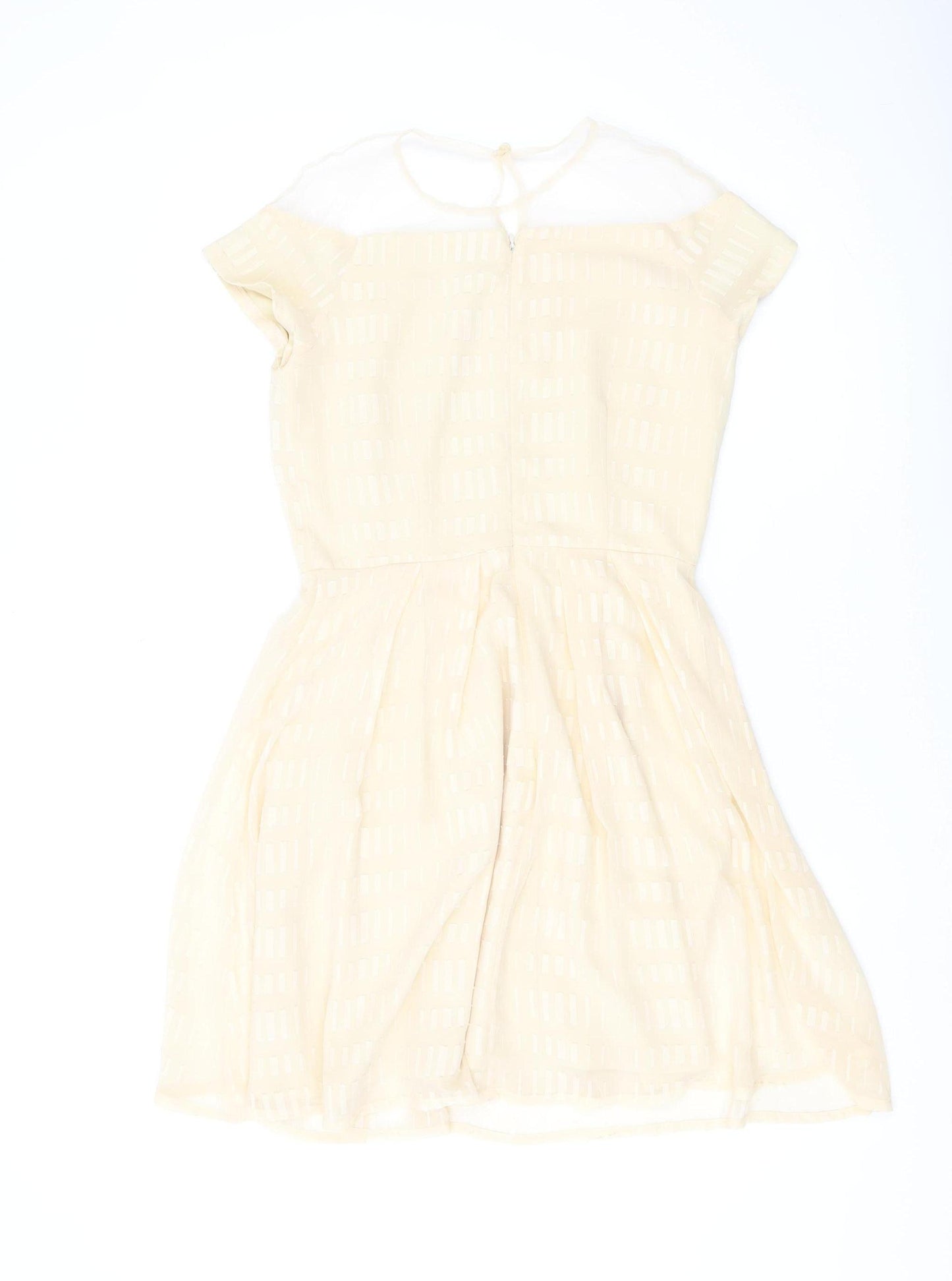 Little Mistress Women's Ivory A-Line Dress, Size 8
