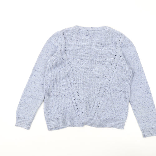 Marks and Spencer Women's Blue Cardigan, Size 10, Cotton