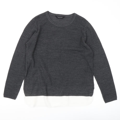Dorothy Perkins Women's Grey Wool Blend Pullover Jumper Size 16