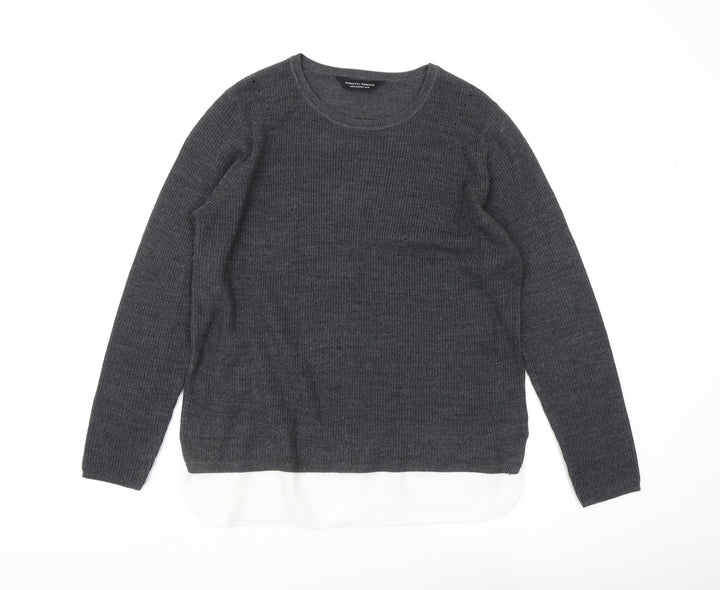 Dorothy Perkins Women's Grey Wool Blend Pullover Jumper Size 16