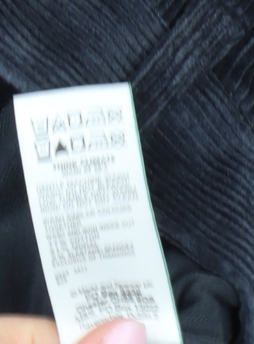 Marks and Spencer Men's Grey Straight Corduroy Trousers Size 30