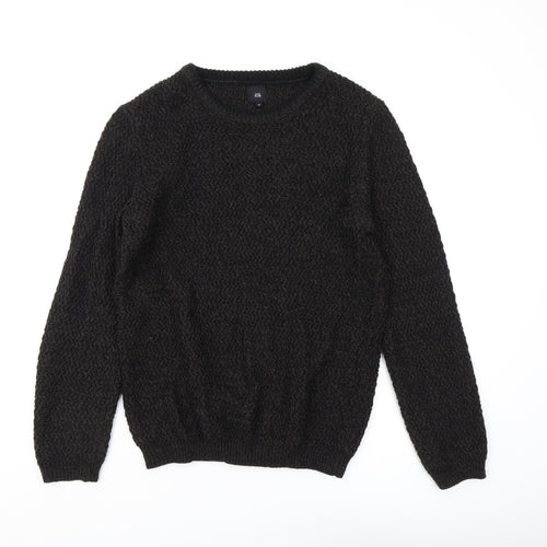 River Island Men's Black Chunky-Knit Jumper, Size M