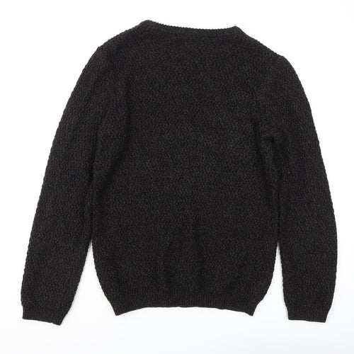 River Island Men's Black Chunky-Knit Jumper, Size M