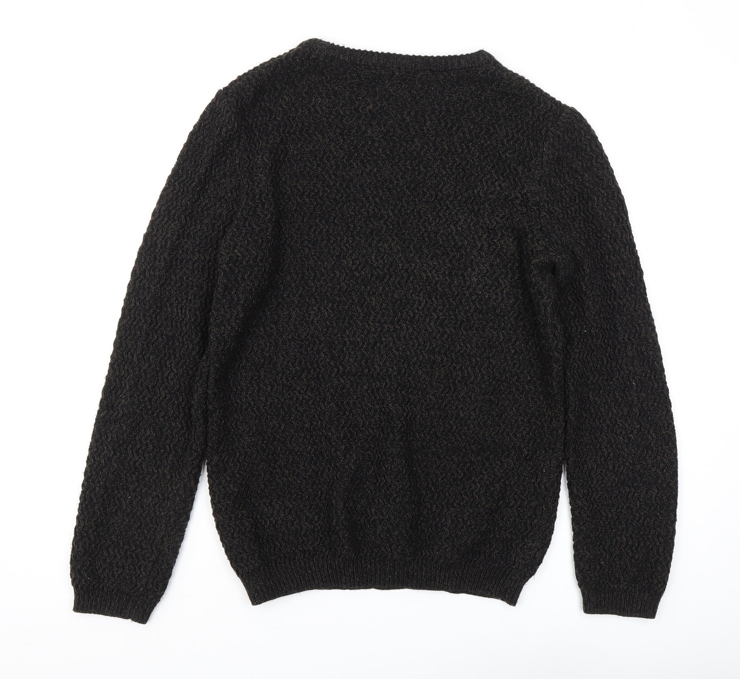 River Island Men's Black Chunky-Knit Jumper, Size M