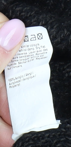 River Island Men's Black Chunky-Knit Jumper, Size M