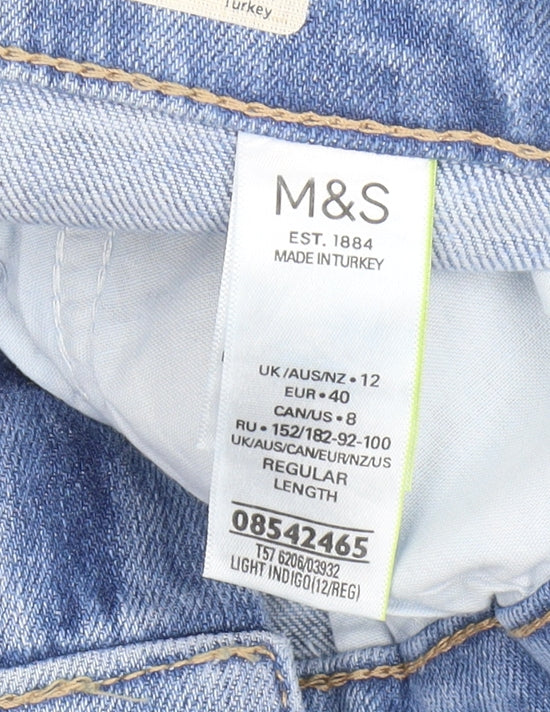 Marks and Spencer Women’s Blue Straight Jeans, Size 12