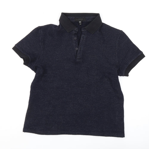 Nicole Farhi Women's Blue Collared Jumper M