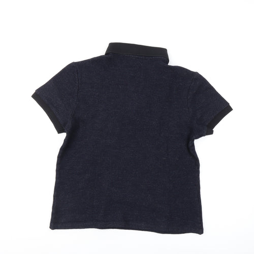 Nicole Farhi Women's Blue Collared Jumper M