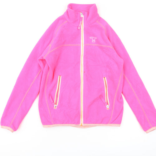 Tenson Girls Pink Fleece Full Zip Sweatshirt 9-10 Years