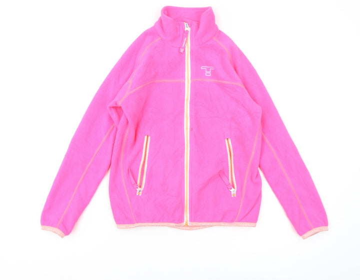 Tenson Girls Pink Fleece Full Zip Sweatshirt 9-10 Years