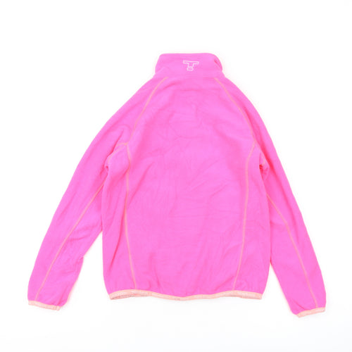 Tenson Girls Pink Fleece Full Zip Sweatshirt 9-10 Years