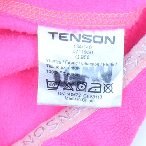 Tenson Girls Pink Fleece Full Zip Sweatshirt 9-10 Years