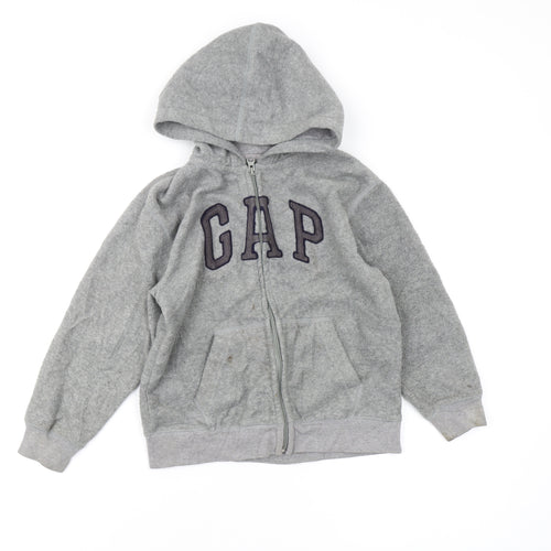 GAP Boys Grey Full Zip Hoodie 6-7 Years Hooded