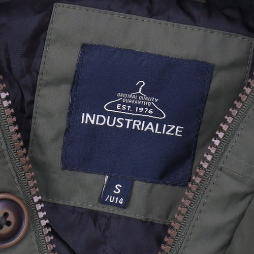 Industrialize Men's Green Parka Jacket S Casual