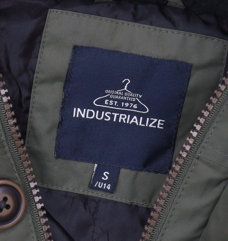 Industrialize Men's Green Parka Jacket S Casual