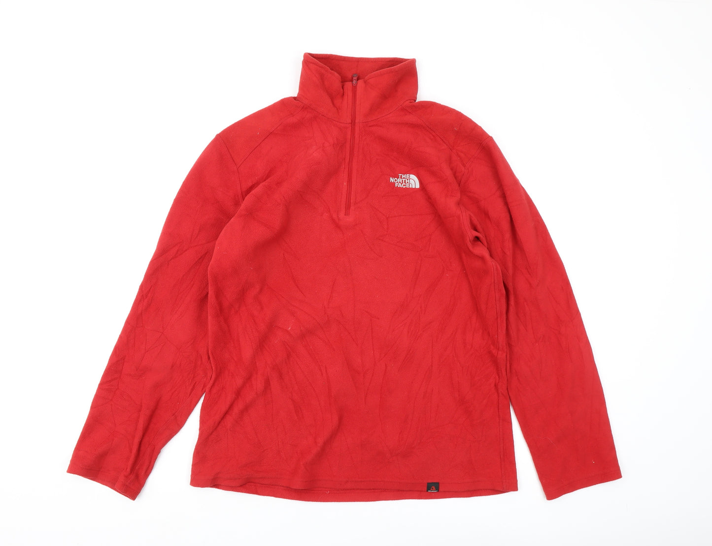 The North Face Men's Red 1/4 Zip Fleece Sweatshirt Size S