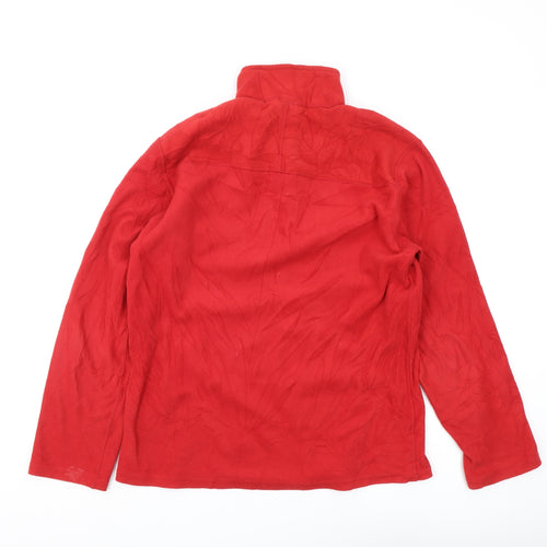 The North Face Men's Red 1/4 Zip Fleece Sweatshirt Size S