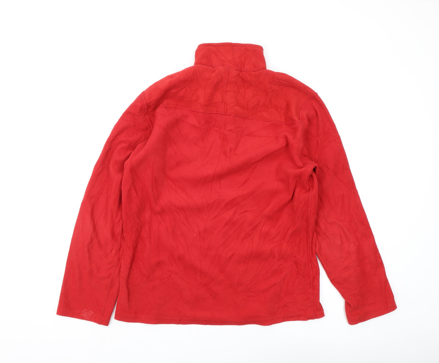 The North Face Men's Red 1/4 Zip Fleece Sweatshirt Size S