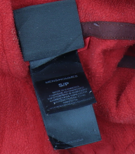 The North Face Men's Red 1/4 Zip Fleece Sweatshirt Size S