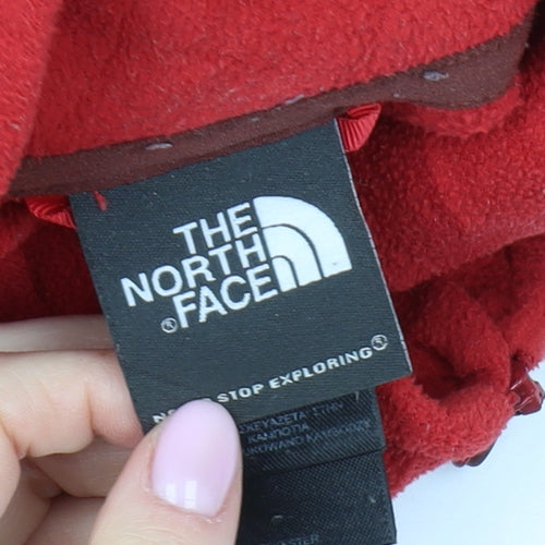 The North Face Men's Red 1/4 Zip Fleece Sweatshirt Size S