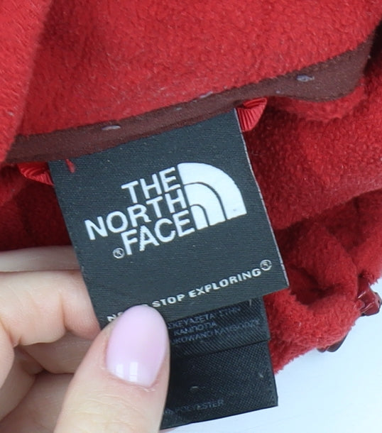 The North Face Men's Red 1/4 Zip Fleece Sweatshirt Size S