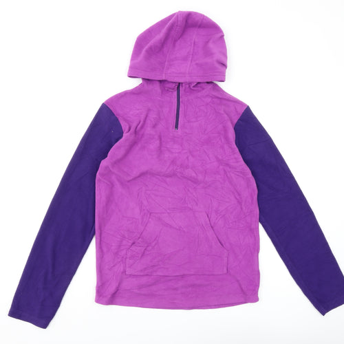 Mountain Warehouse Girls Purple 1/2 Zip Hoodie Size 13