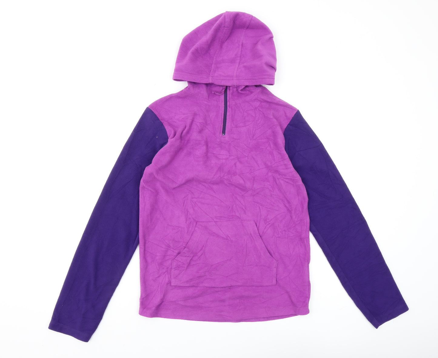 Mountain Warehouse Girls Purple 1/2 Zip Hoodie Size 13