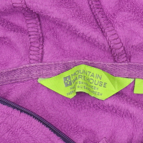 Mountain Warehouse Girls Purple 1/2 Zip Hoodie Size 13