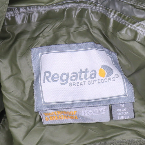 Regatta Men's Green Waterproof Hooded Rain Coat M