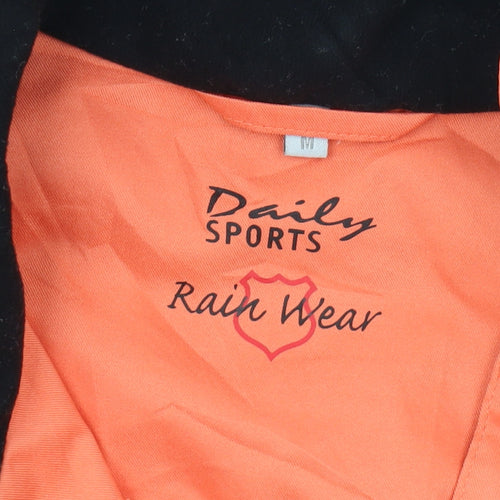 Daily Sports Women's Orange Rain Jacket M - Waterproof Lightweight