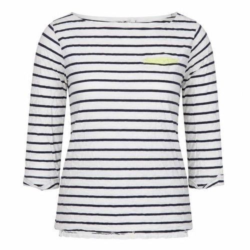 FatFace Women Ivory Striped T-Shirt Size 10