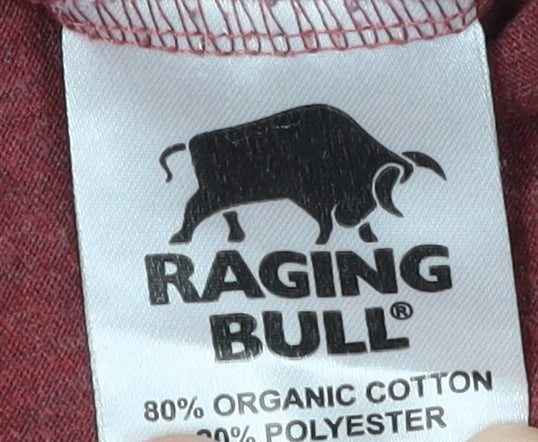 Raging Bull Men's Red XL Organic Cotton T-Shirt