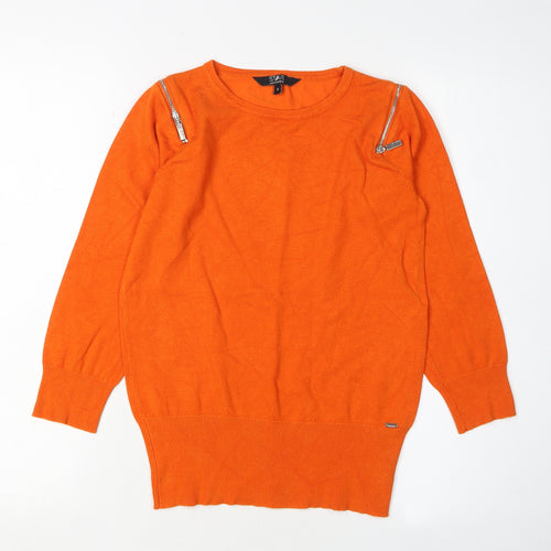 Star Women’s Orange Pullover Jumper UK 8