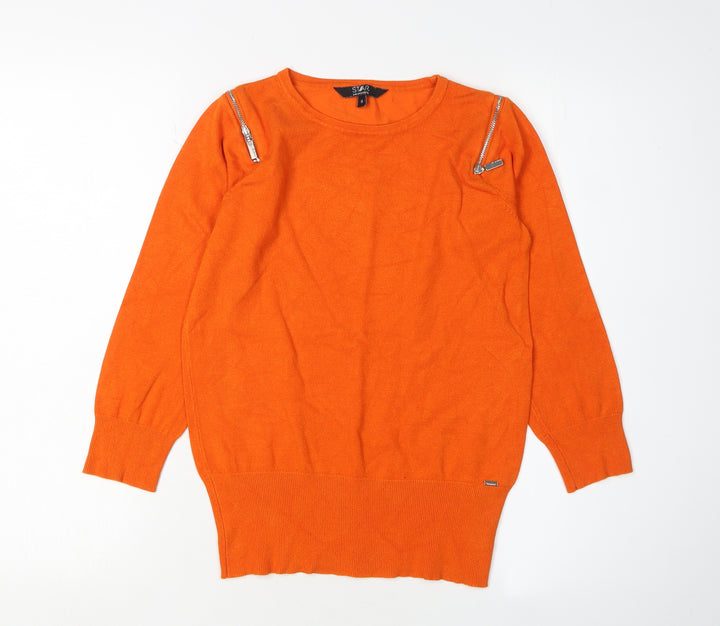 Star Women’s Orange Pullover Jumper UK 8