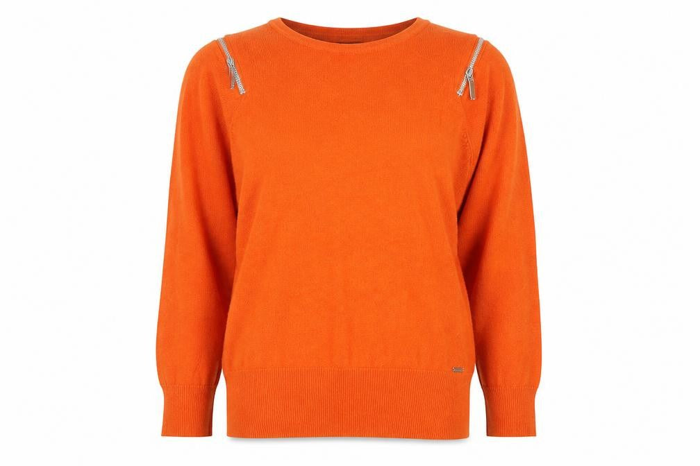 Front view of Star by Julien Macdonald Women’s Orange jumper UK 8