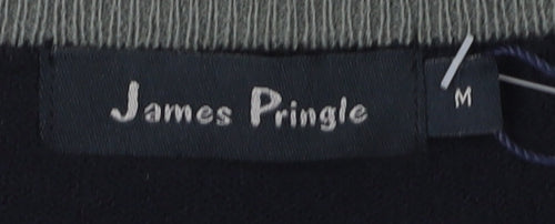 James Pringle Men's Black Striped Pullover Jumper M