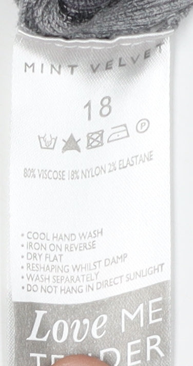 Mint Velvet Women's Grey Pullover Jumper Size 18