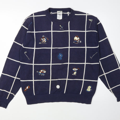 Warner Bros Unisex Blue Checked Sports Pullover S