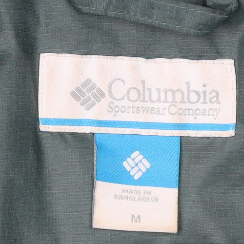 Columbia Women's Green Puffer Jacket M Hooded Winter