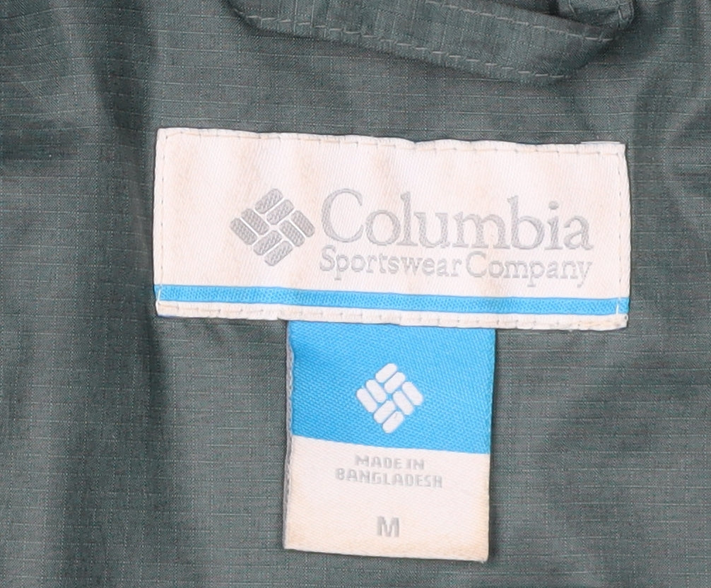 Columbia Women's Green Puffer Jacket M Hooded Winter