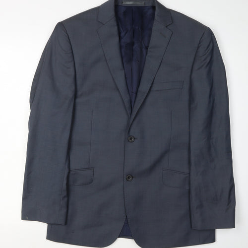 Paul Costelloe Men's Blue Blazer, 38, Single-Breasted