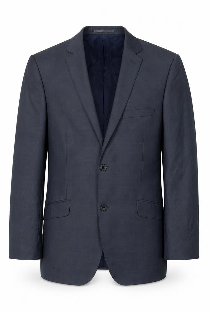 Front view of Paul Costelloe Men's Blue Blazer, 38, Single-Breasted