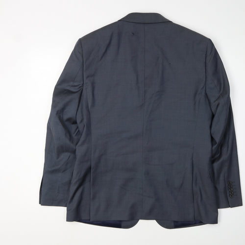 Paul Costelloe Men's Blue Blazer, 38, Single-Breasted
