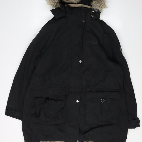 Regatta Women's Black Parka Jacket Size 20 Winter Coat