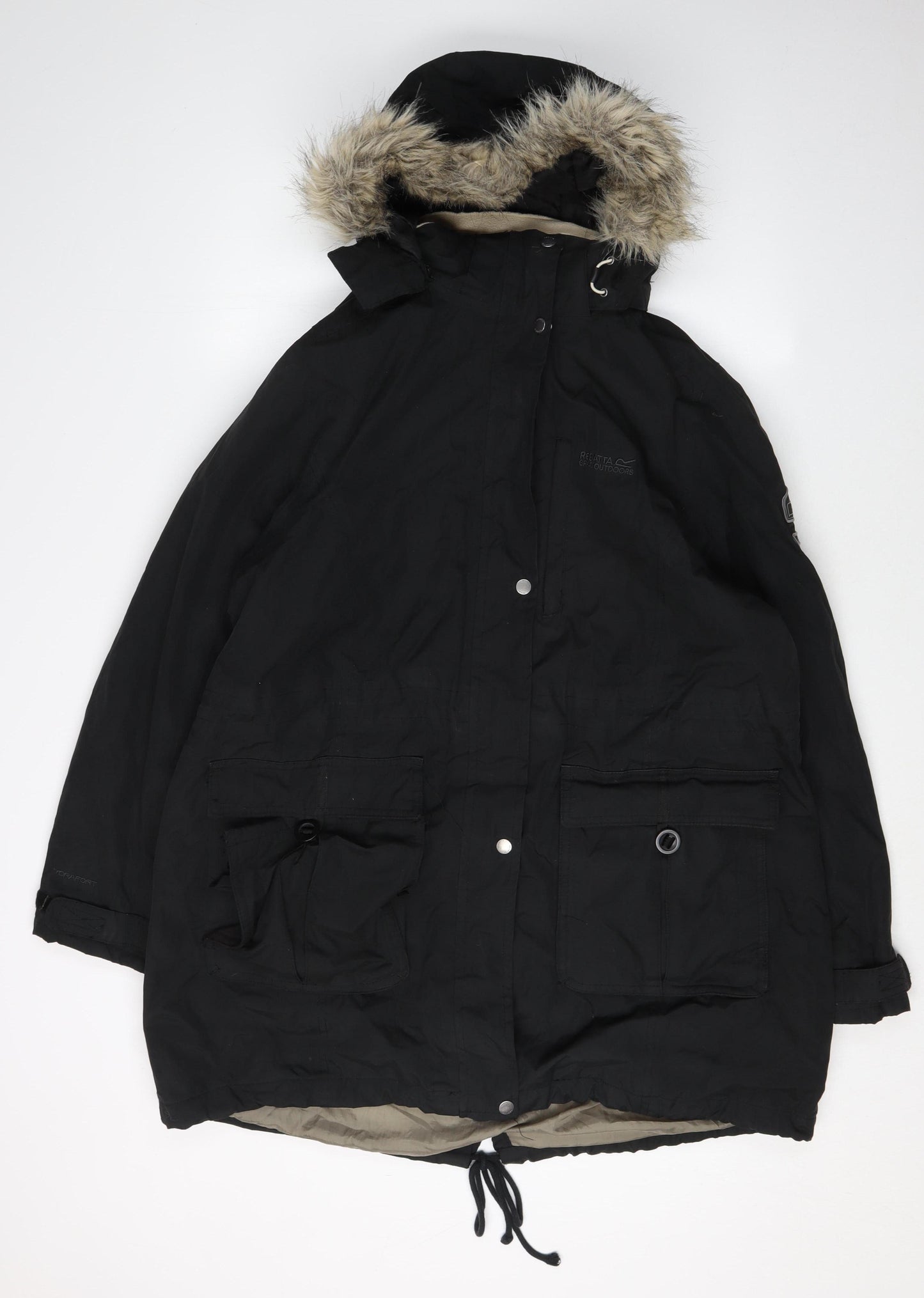 Regatta Women's Black Parka Jacket Size 20 Winter Coat