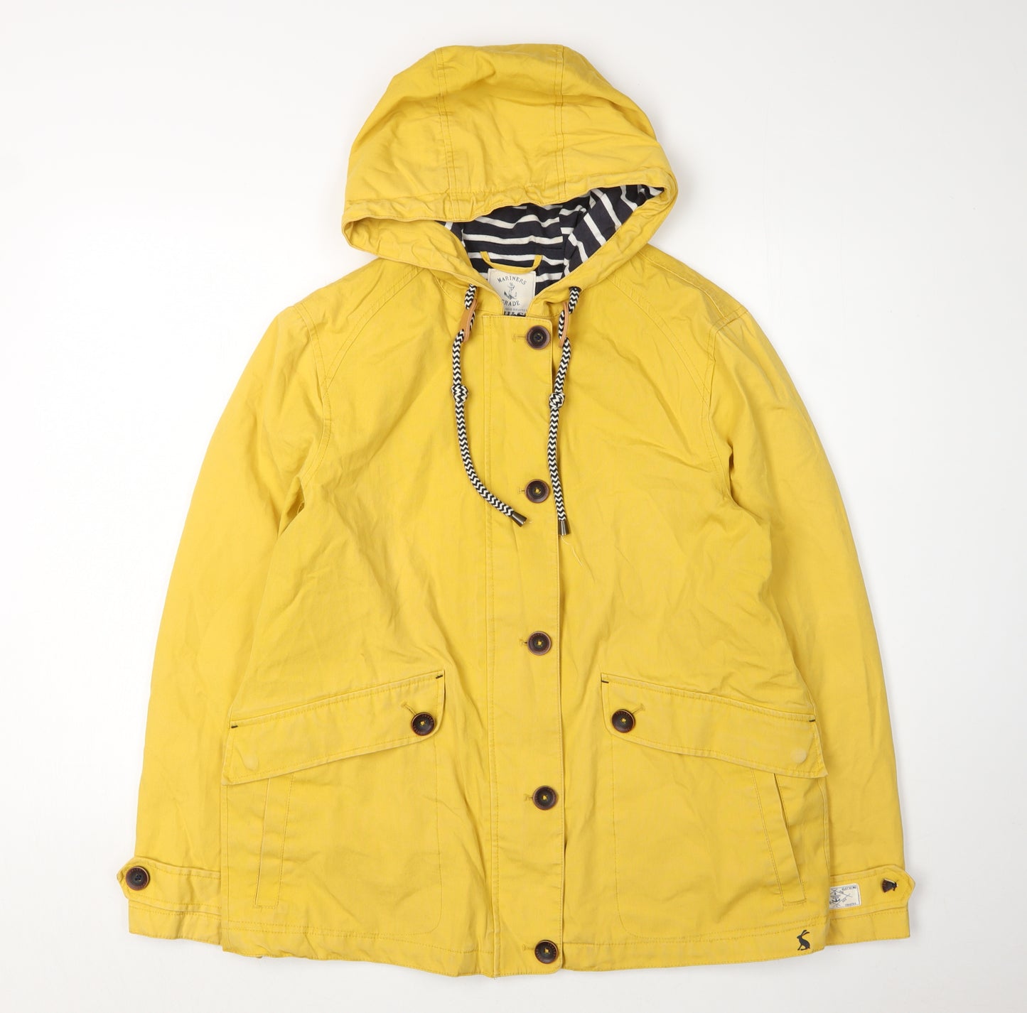 Joules Women's Yellow Parka Jacket Size 14 Casual
